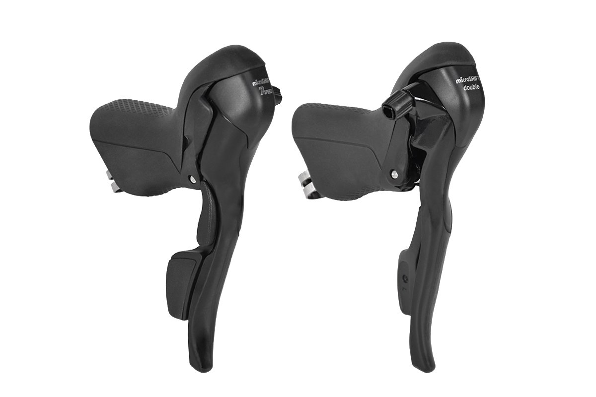 

Шифтер/тормозная ручка MICROSHIFT SB-R372, комплект 2х7 скоростей, черный, SB-R372 2*7speed