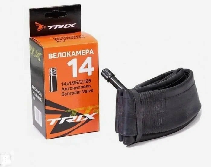 

Велокамера TRIX 14" x 1.95/2.125, с автовентилем, в инд. упаковке, TBTX-14-195AV