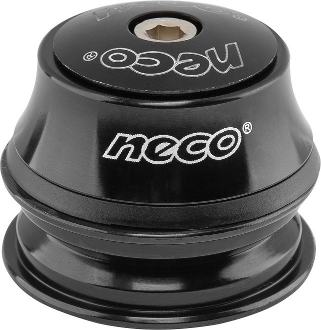 Рулевые колонки  ВашВелосипед Рулевая колонка NECO H369M 1-1/8 безрезьбовая, стальная, полуинтегрированная, чёрная