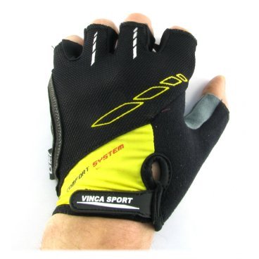 Велоперчатки Vinca sport, VG 925 black/yellow