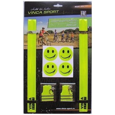 Набор защитный Vinca Sport для взрослых - два браслета, четыре стикера, два светоотражающих брелка, STA 111