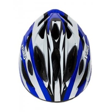 Велошлем взрослый, 19 вентиляционных отверстий цвет белый с синим, размер M(56-59), VSH 23 M azuro