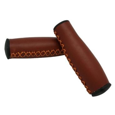 Грипсы VELO VLG-1168, анатомические, 20,5х135мм, с закрытым концом, коричневые, VLG-1168