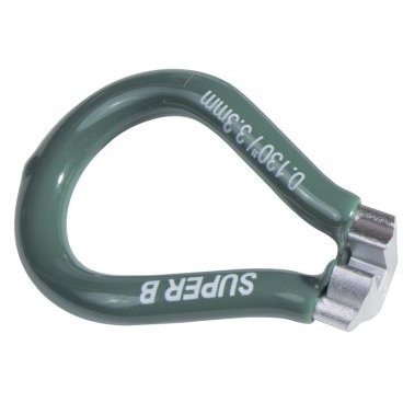 Ключ для спиц SUPER B 5550 , 0.130"(European), зеленый, 5550