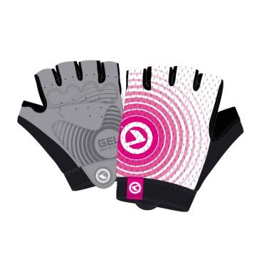 Велоперчатки KELLYS INSTINCT short, бело-розовые, Gloves INSTINCT short, white/pink M