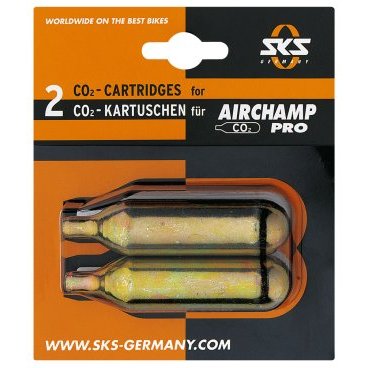 Баллончик с газом для насоса SKS Airchamp, без резьбы, 2 шт, в блистере, 10003