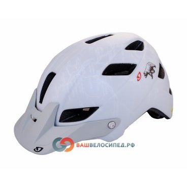Велошлем Giro FEATURE MIPS mat wht ca bear L(59-63 см) матовый белый GI7062999