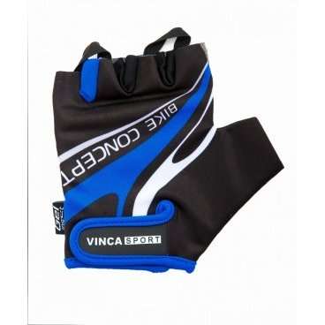 Перчатки Vinca sport VG 949, мужские, черно-синие, M, гелевые вставки, VG 949 black/blue (M)