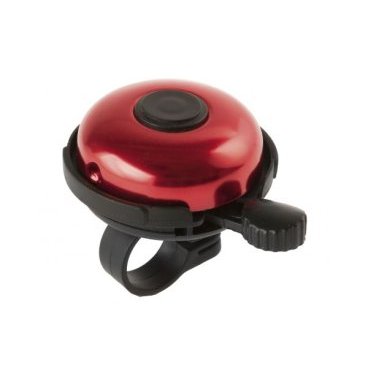 Звонок велосипедный M-Wave, алюминий/пластик,Ю D=53 мм, черно-красный, 5-420153