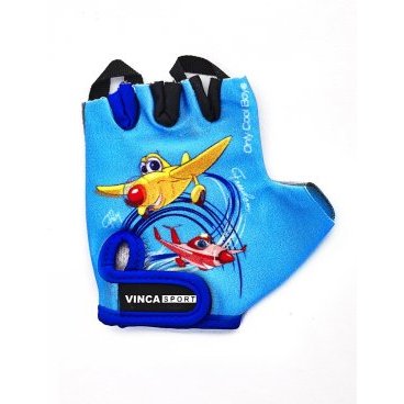 Велоперчатки детские Vinca Sport VG 935 child plane blue