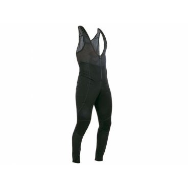 Велоштаны AUTHOR AS-7-PRO NOWIND PADDED, длинные, утепленные с лямками, черные