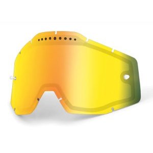 Линза 100% Racecraft/Accuri/Strata Vented Dual Pane Lens Anti-Fog Gold Mirror, 51006-009-02