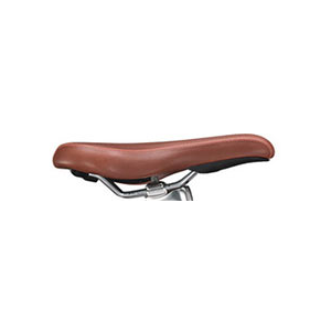 Седло велосипедное VELO, комфорт, основа D2, эластомер, 271х213 мм, коричневое, 6-191359