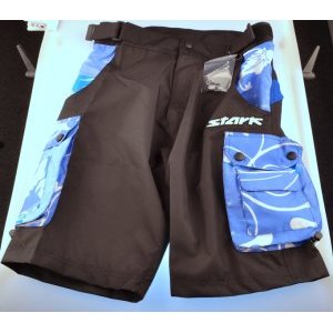 Велошорты Stark 1713-2011, черные с синими карманами