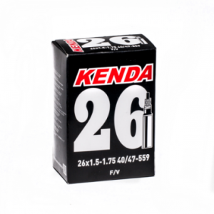 Велокамера KENDA 26''x1.5-1.75, ниппель f/v, черная, 511400