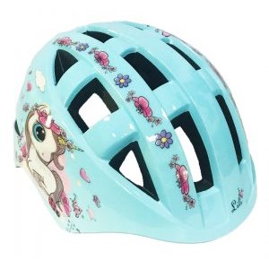Шлем велосипедный Vinca sport VSH 8, детский, с регулировкой, голубой, рисунок - "lili", индивидуальная упаковка