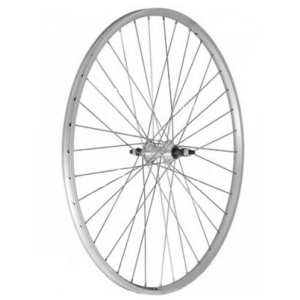 Колесо велосипедное REMERX, 26”, заднее, обод одинарный, 36 Н, алюминий, под трещотку, серебристый, RWR26s36