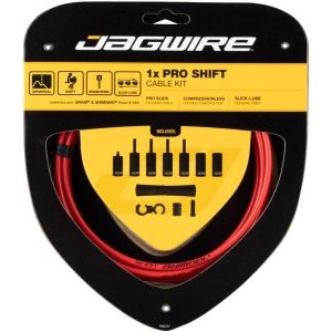 Велосипедный набор рубашек и тросиков переключения JAGWIRE Pro Shift Kit 1X, красный, PCK554