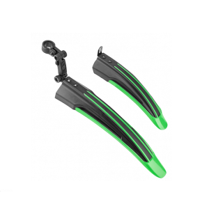 Крылья велосипедные STELS XGNB-016-2G, 24"-26", комплект, пластик, чёрно-зеленый, 610208