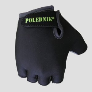 Велоперчатки Polednik BASIC, верх лайкра, ладонь синтетическая кожа, черный