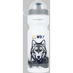 Фляга велосипедная Vinca Sport, с защитой от пыли, 750 мл, "волк", VSB 21 wolf
