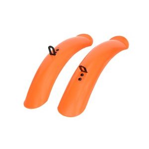 Крылья велосипедные Juchuang PM-15 YS-7933, 18", комплект, пластик, оранжевые, PM-15 orange