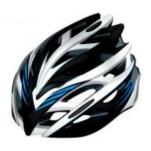 Велошлем защитный STELS FSD-HL008 (in-mold), размер L (54-61 см), сине-чёрно-белый, 600313